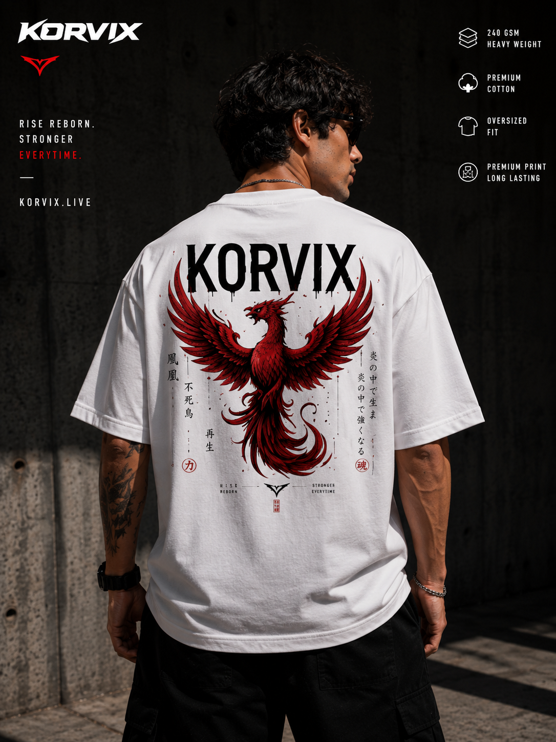KORVIX Phoenix Reborn Oversized T-Shirt