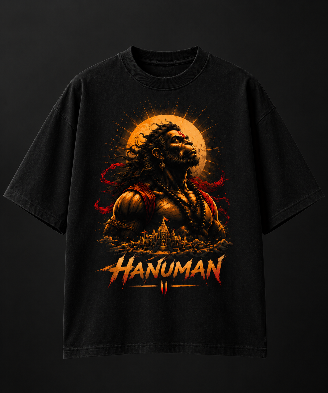KORVIX Hanuman Oversized T-Shirt (240 GSM)
