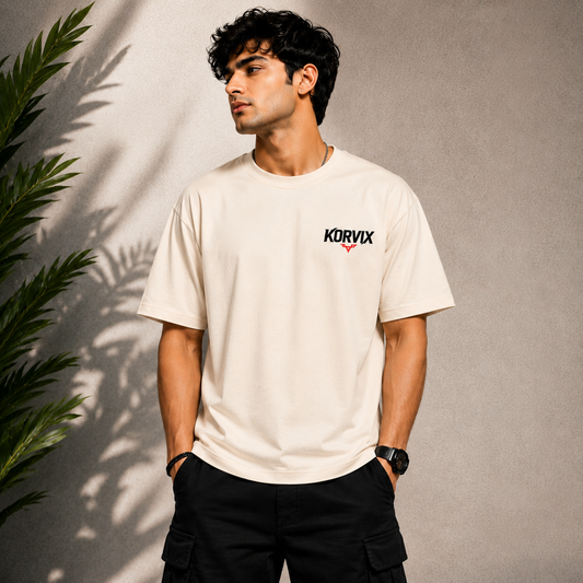 KORVIX Itachi Oversized T-Shirt – OFF White 240 GSM