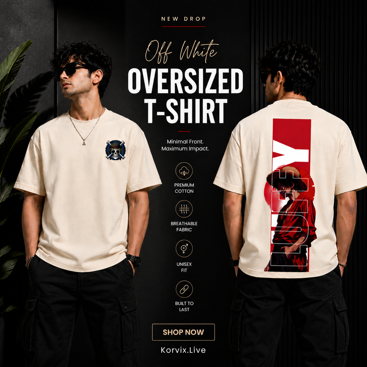 Off-White Signature Oversized T-Shirt – 240 GSM