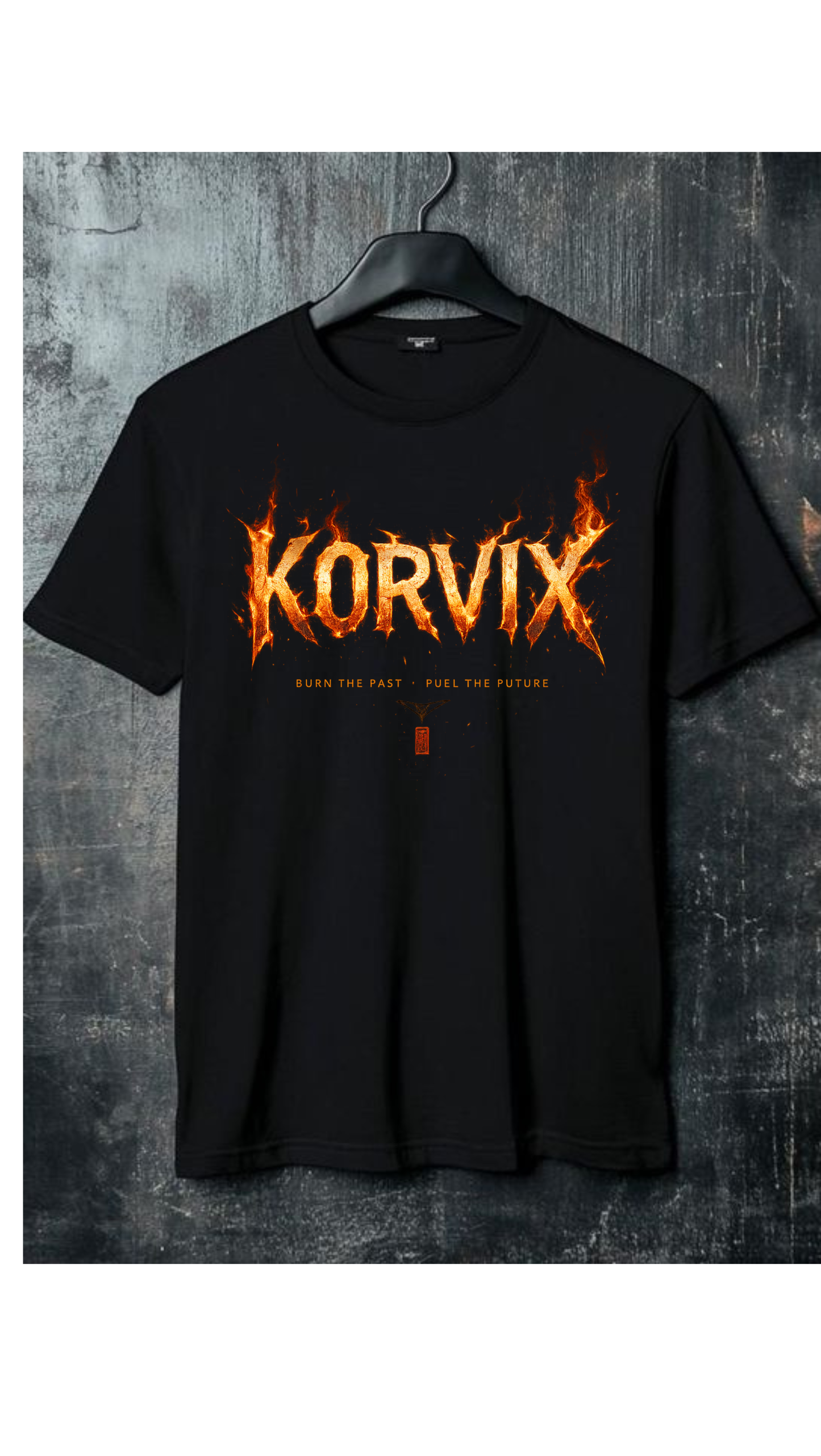 KORVIX Inferno Oversized T-Shirt – 240 GSM Premium Cotton | Unisex Streetwear